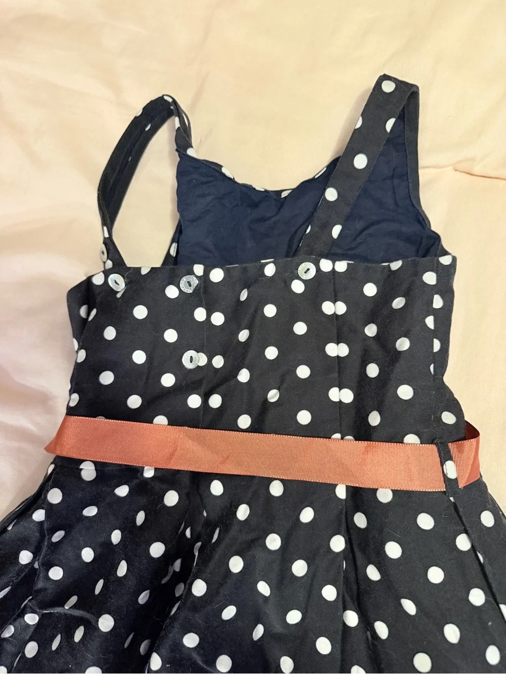 6t Black Polka Dot Dress